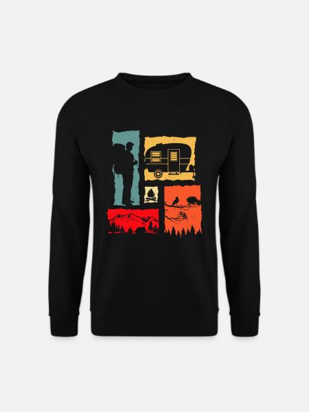 Camper Retro - Unisex Pullover - Schwarz