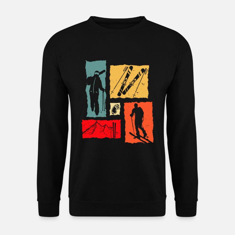 Touring Ski Retro - Unisex Sweatshirt - black
