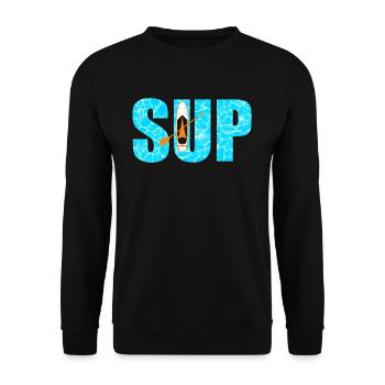 SUP Paddleboarding - Unisex Sweatshirt - black - Front - Alina (178cm) & Michal (187cm)