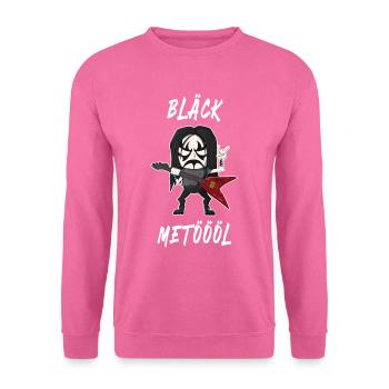 Black Metal Fan Gitarrist Lustiges Festival - Unisex Pullover - Pink - Vorne