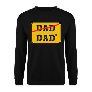 Best Dad Ever Father With 2 Kids - Unisex Pullover - Schwarz - Vorne - Alina (178cm) & Michal (187cm)