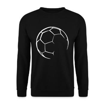 Fußball Silhouette - Unisex Pullover - Schwarz - Vorne - Alina (178cm) & Michal (187cm)