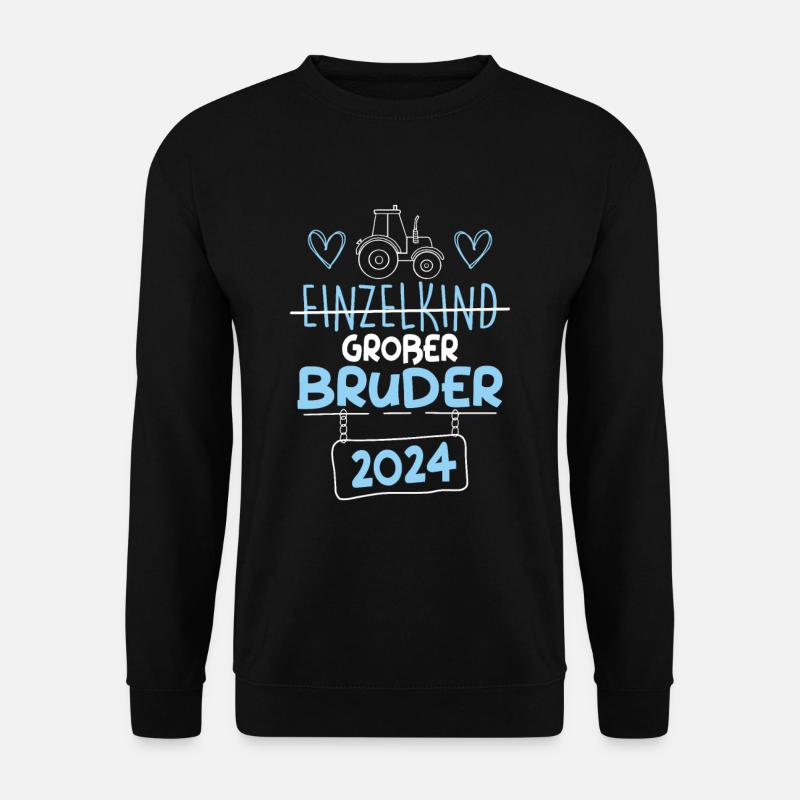 Großer Bruder 2024 Traktor - Unisex Pullover - Schwarz
