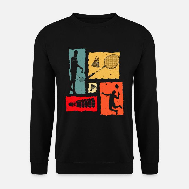 Badminton Retro - Unisex Sweatshirt - black