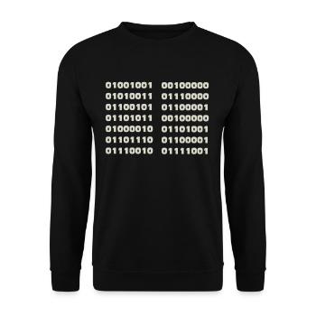 Je parle code binaire drôle d’informaticien Codeur - Sweat-shirt Unisexe - noir - Devant - Alina (178cm) & Michal (187cm)