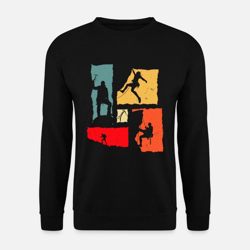 Climber Retro Climbing - Unisex Pullover - Schwarz