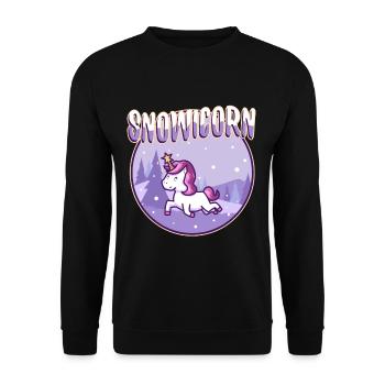 Maïs des neiges - Sweat-shirt Unisexe - noir - Devant - Alina (178cm) & Michal (187cm)