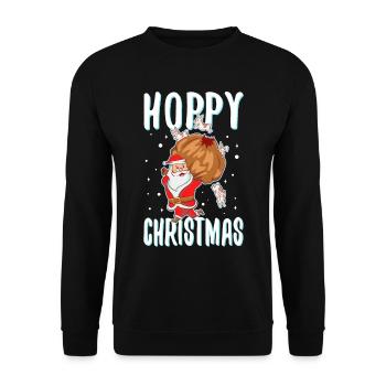 Noël houblonné - Sweat-shirt Unisexe - noir - Devant - Alina (178cm) & Michal (187cm)