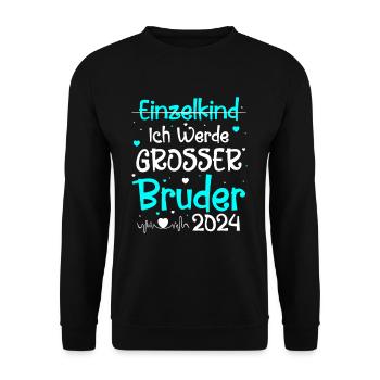 Bald Großer Bruder 2024 - Unisex Pullover - Schwarz - Vorne - Alina (178cm) & Michal (187cm)