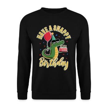 Passez un anniversaire mémorable - Sweat-shirt Unisexe - noir - Devant - Alina (178cm) & Michal (187cm)