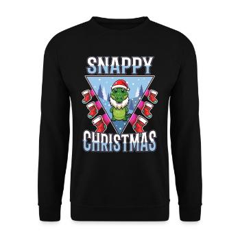 Snappy christmas - Unisex Sweatshirt - black - Front - Alina (178cm) & Michal (187cm)