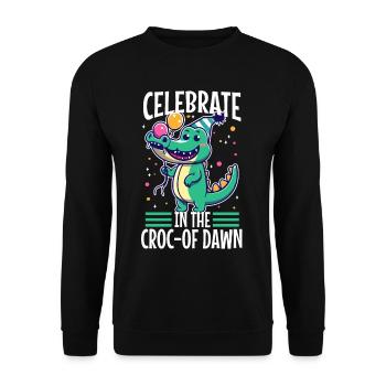 Faites la fête jusqu’à l’aube - Sweat-shirt Unisexe - noir - Devant - Alina (178cm) & Michal (187cm)