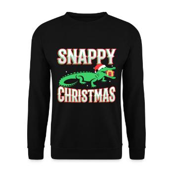 Snappy christmas - Unisex Sweatshirt - black - Front - Alina (178cm) & Michal (187cm)