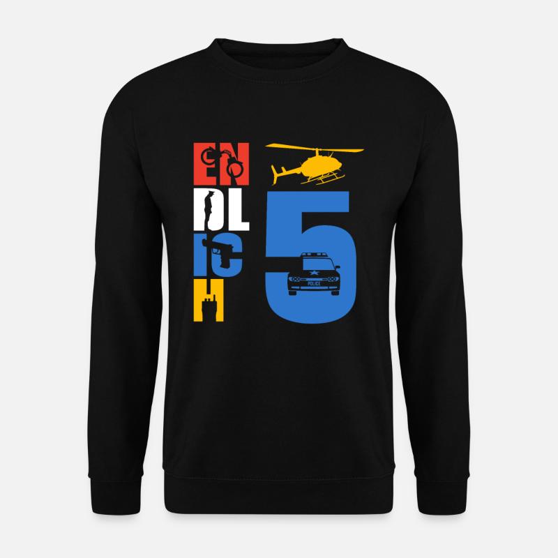 Endlich 5 Polizei - Unisex Pullover - Schwarz