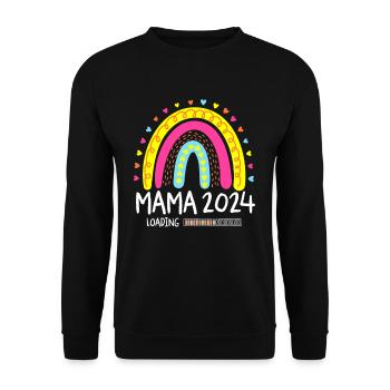 Maman 2024 Chargement - Sweat-shirt Unisexe - noir - Devant - Alina (178cm) & Michal (187cm)