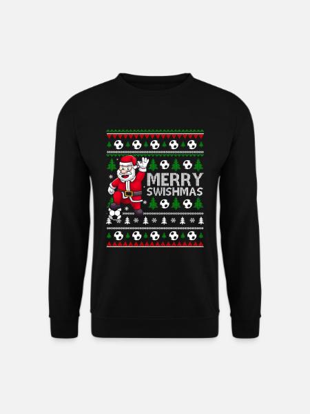 Merry Swishmas Ugly Christmas Soccer Christmas - Unisex Pullover - Schwarz