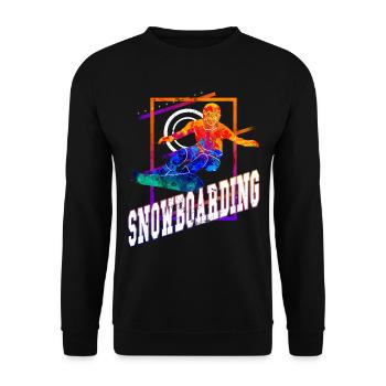 Snowboard Snowboarding Snowboarder Freestyle Stunt - Unisex Pullover - Schwarz - Vorne - Alina (178cm) & Michal (187cm)