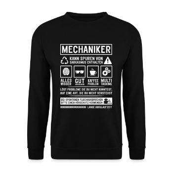 May contain traces of sarcasm - Unisex Sweatshirt - black - Front - Alina (178cm) & Michal (187cm)