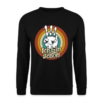 Birthday Decoration Hand 3 Years I'm 3 - Unisex Sweatshirt - black - Front - Alina (178cm) & Michal (187cm)