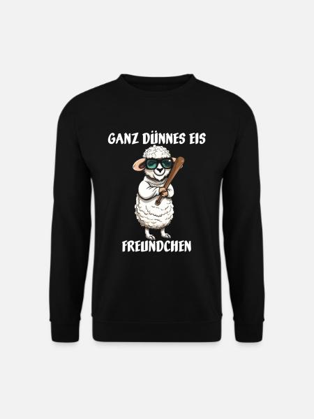 Guten Morgen Ganz dünnes Eis - Unisex Pullover - Schwarz