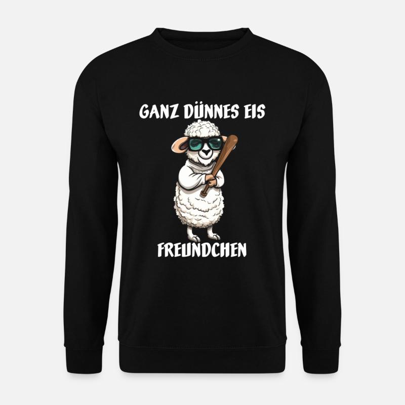 Guten Morgen Ganz dünnes Eis - Unisex Pullover - Schwarz