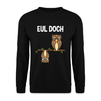 Eul Doch - Unisex Pullover - Schwarz - Vorne - Alina (178cm) & Michal (187cm)