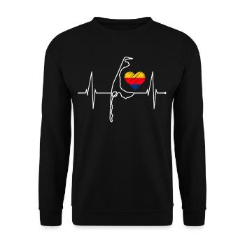 Sylt Skyline Nordsee Herzschlag Nordfriesen Sylter - Unisex Pullover - Schwarz - Vorne - Alina (178cm) & Michal (187cm)
