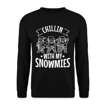 Détendez-vous avec mes Snowmies - Sweat-shirt Unisexe - noir - Devant - Alina (178cm) & Michal (187cm)