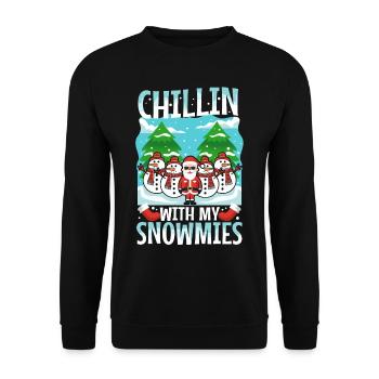 Détendez-vous avec mes Snowmies - Sweat-shirt Unisexe - noir - Devant - Alina (178cm) & Michal (187cm)