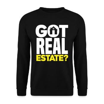 Real Estate Agent Housing - Unisex Sweatshirt - black - Front - Alina (178cm) & Michal (187cm)