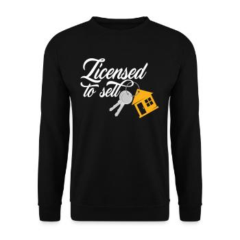 Licensed Real Estate Agent - Unisex Sweatshirt - black - Front - Alina (178cm) & Michal (187cm)
