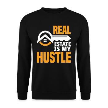 Real Estate Agent Profession Gift - Unisex Sweatshirt - black - Front - Alina (178cm) & Michal (187cm)