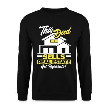 Real Estate Agent Dad Dad Gift - Unisex Sweatshirt - black - Front - Alina (178cm) & Michal (187cm)