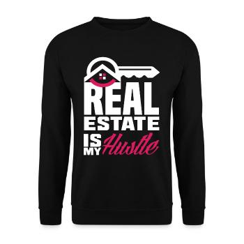 Real Estate Agent Business Job Real Estate - Unisex Sweatshirt - black - Front - Alina (178cm) & Michal (187cm)