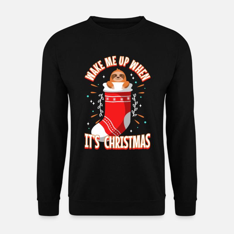 Réveille-moi quand c’est Noël - Sweat-shirt Unisexe - noir