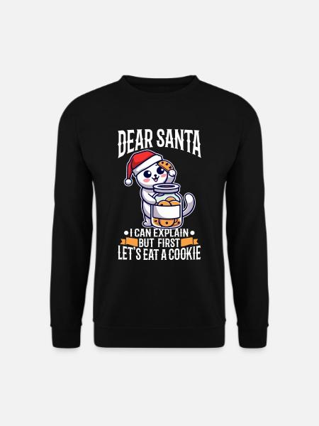 Cher père Noël, je peux vous expliquer Mais d’abord, mangeons un - Sweat-shirt Unisexe - noir