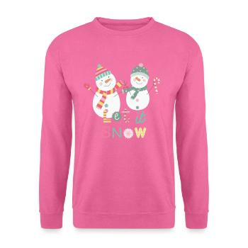 Fun Snowman Let It Snow Colorful Christmas - Unisex Sweatshirt - pink - Front