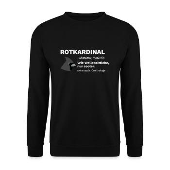 Roter Kardinal Rotkardinal Cardinals Definition - Unisex Pullover - Schwarz - Vorne - Alina (178cm) & Michal (187cm)