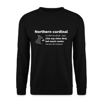 Northern Cardinal Red Cardinal Funny Definition - Unisex Sweatshirt - black - Front - Alina (178cm) & Michal (187cm)
