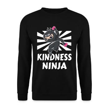 Anti-Bullying Ninja Be Cute Funny Kids - Unisex Sweatshirt - black - Front - Alina (178cm) & Michal (187cm)