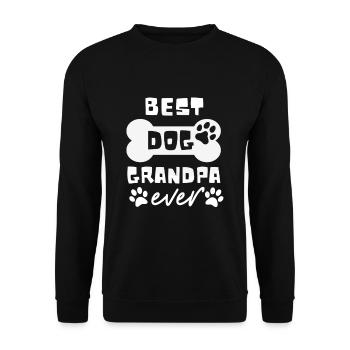 Meilleur Chien Grand-Père Drôle Amoureux Des Chiens Disant - Sweat-shirt Unisexe - noir - Devant - Alina (178cm) & Michal (187cm)