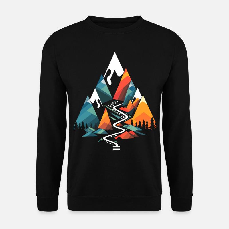 Hiking trail in the mountains - Unisex Sweatshirt - black
