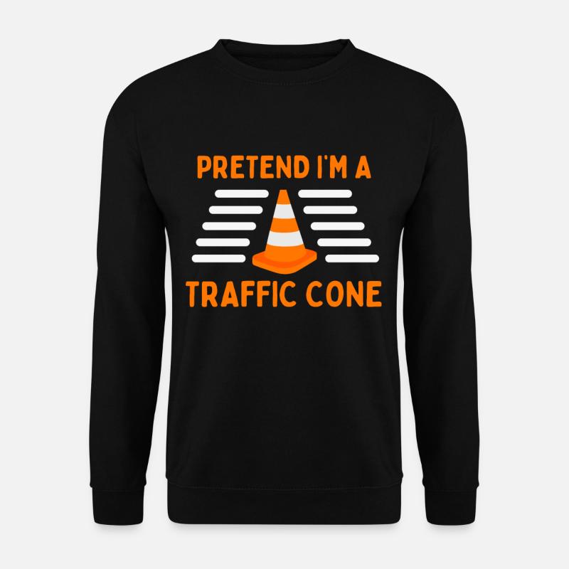 Traffic Cone Funny Halloween Costume - Unisex Sweatshirt - black