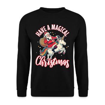 Have a magical christmas - Unisex Sweatshirt - black - Front - Alina (178cm) & Michal (187cm)