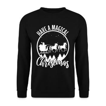 Have a magical christmas - Unisex Sweatshirt - black - Front - Alina (178cm) & Michal (187cm)
