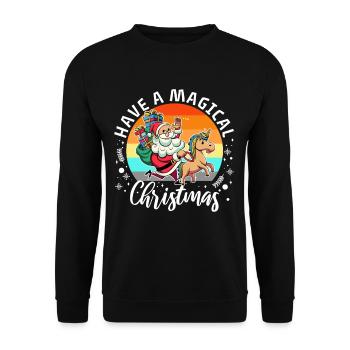 Have a magical christmas - Unisex Sweatshirt - black - Front - Alina (178cm) & Michal (187cm)