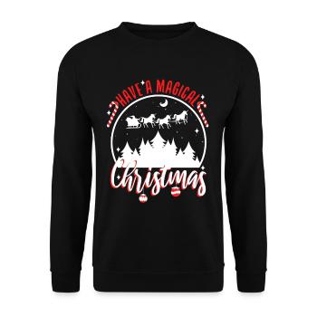 Have a magical christmas - Unisex Sweatshirt - black - Front - Alina (178cm) & Michal (187cm)
