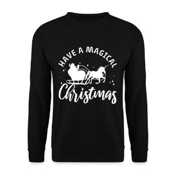 Have a magical christmas - Unisex Sweatshirt - black - Front - Alina (178cm) & Michal (187cm)