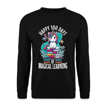 Les licornes sont géniales, donc je suis une licorne - Sweat-shirt Unisexe - noir - Devant - Alina (178cm) & Michal (187cm)
