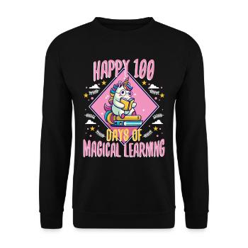 Unicorns are awesome therefore i am a unicorn - Unisex Pullover - Schwarz - Vorne - Alina (178cm) & Michal (187cm)